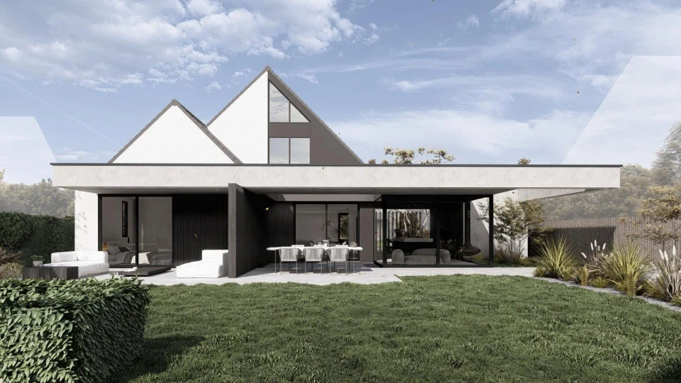 Ontwerpimpressie — geen foto van de gerealiseerde situatie.: Luxe verbouwing Heythuysen, beeld 10