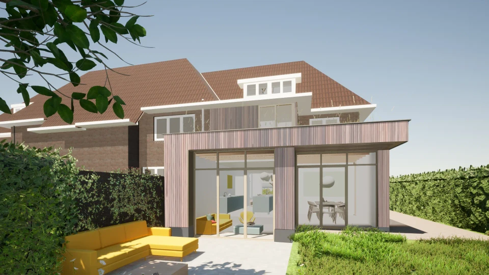 Ontwerpimpressie — geen foto van de gerealiseerde situatie.: Aan- en opbouw Eindhoven, beeld 11
