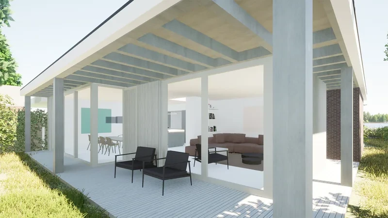 Ontwerpimpressie — geen foto van de gerealiseerde situatie.: Woningverbouwing Best, beeld 32